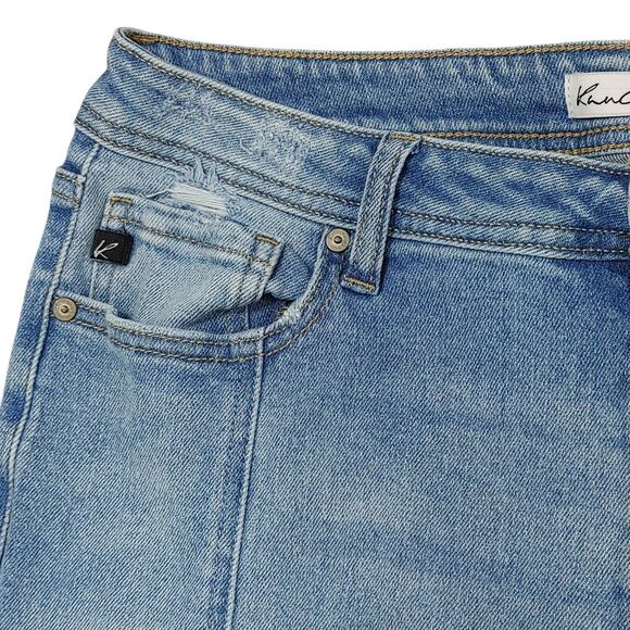 KanCan Maurices Denim Jeans Womens 30 Flare Raw Hem Mid Rise Stretch - Picture 9 of 16